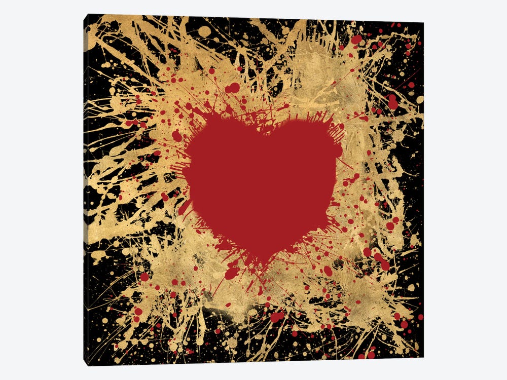 Heart Of Gold I by Art Licensing Studio 1-piece Canvas Print