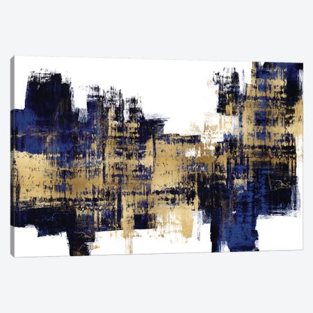 Vibrant Gold on Blue Canvas Print #ALW11} by Alex Wise Art Print