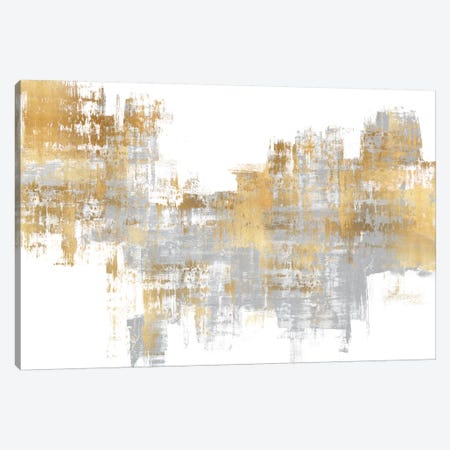 Dynamic Gold on Grey I Canvas Print #ALW15} by Alex Wise Canvas Wall Art
