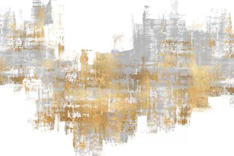 Dynamic Gold on Grey II by Alex Wise canvas print