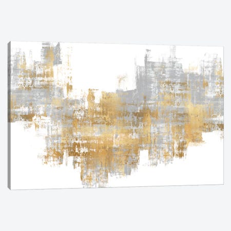 Dynamic Gold on Grey II Canvas Print #ALW16} by Alex Wise Canvas Artwork
