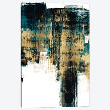 Infatuation Gold on Teal II Canvas Print #ALW18} by Alex Wise Canvas Art Print