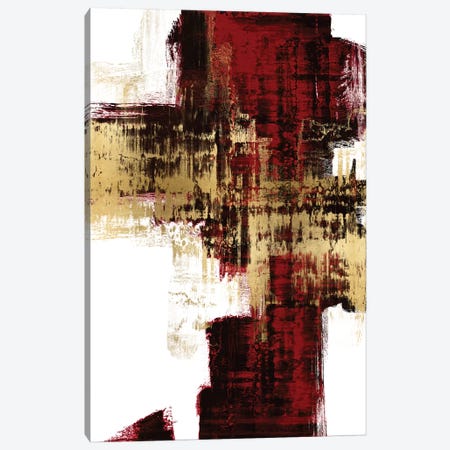 Kinetic Gold on Red I Canvas Print #ALW27} by Alex Wise Canvas Art Print