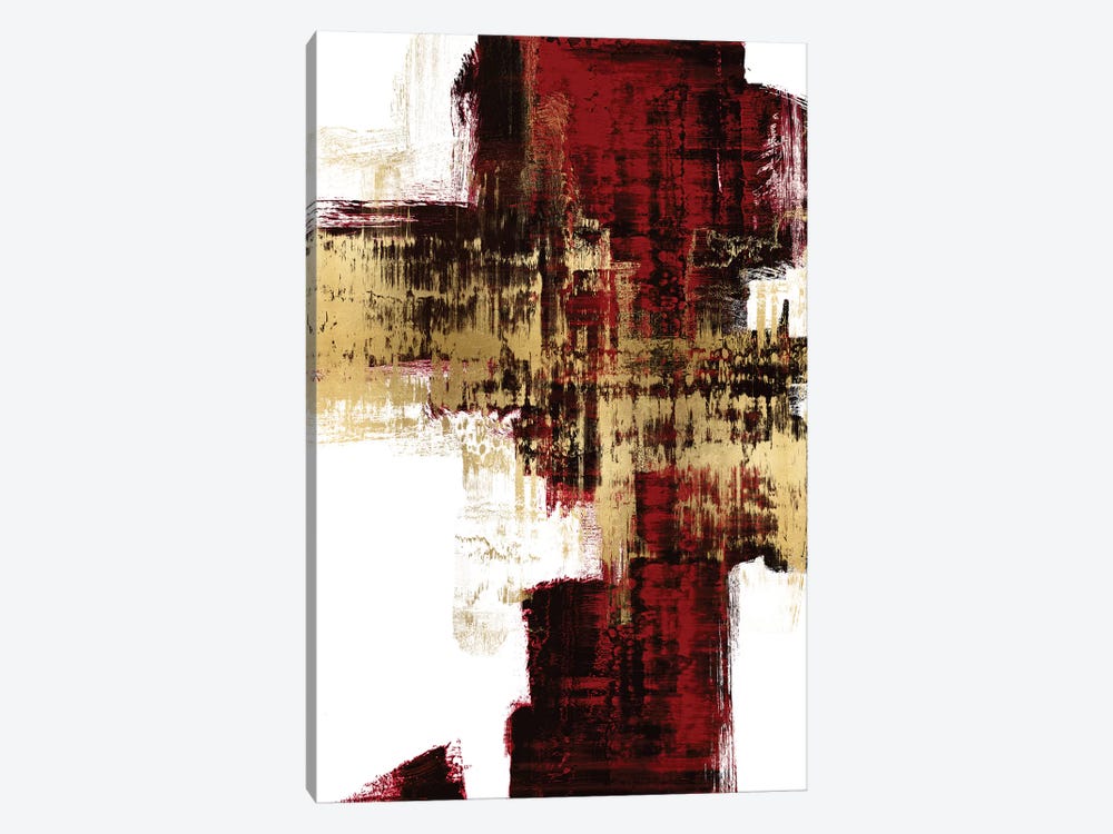 Kinetic Gold on Red I by Alex Wise 1-piece Canvas Art