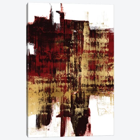 Kinetic Gold on Red II Canvas Print #ALW28} by Alex Wise Canvas Artwork