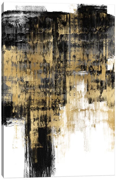 Resounding II Canvas Art Print - Gold Abstract Art
