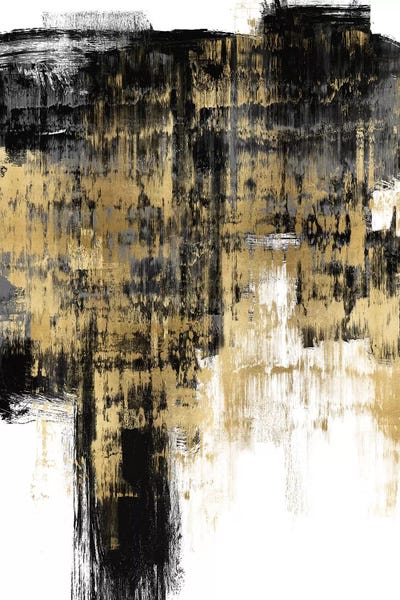 Gold Abstract Art: Resounding II by Alex Wise