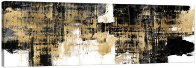 Amplified Gold on Black Canvas Art Print - Modern Décor