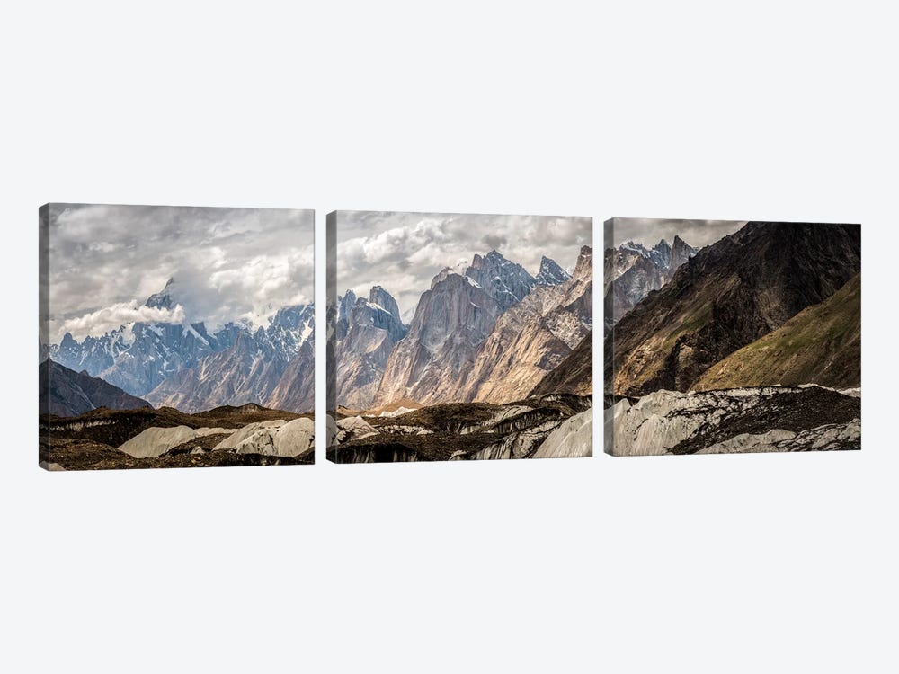 Baltoro Glacier, Karakoram Mountain Range, Gilgit-Baltistan Region, Pakistan by Alex Buisse 3-piece Canvas Artwork