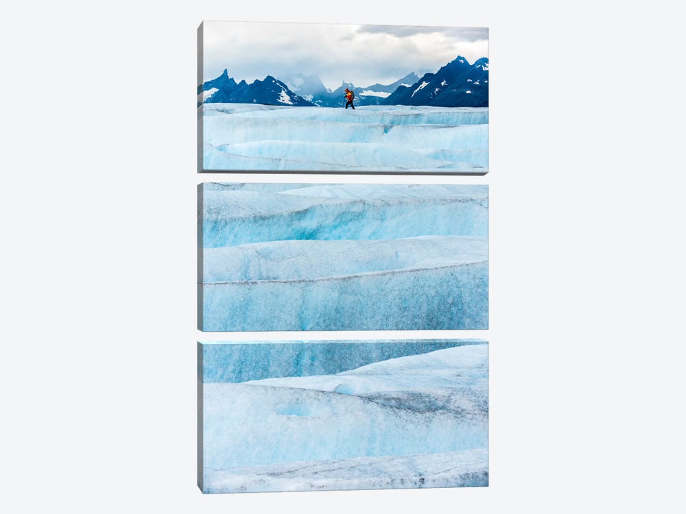 Crossing Tyndall Glacier, Patagonian Ice Cap, Patagonia, Chile by Alex Buisse 3-piece Canvas Art