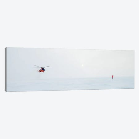 Helicopter Landing, North Pole Canvas Print #ALX21} by Alex Buisse Art Print