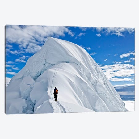 Last Obstacle Before The Summit, Nevado Chopicalqui, Cordillera Blanca, Andes, Yungay Province, Ancash Region, Peru Canvas Print #ALX27} by Alex Buisse Canvas Wall Art