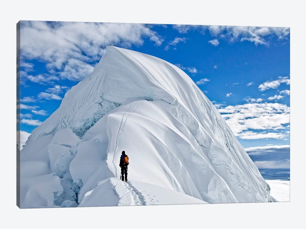 Last Obstacle Before The Summit, Nevado Chopicalqui, Cordillera Blanca, Andes, Yungay Province, Ancash Region, Peru by Alex Buisse 1-piece Canvas Art