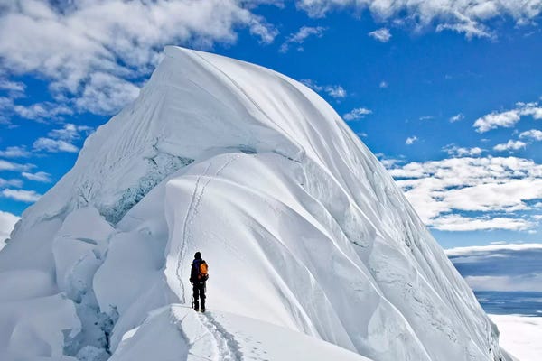 Alex Buisse: Last Obstacle Before The Summit, Nevado Chopicalqui, Cordillera Blanca, Andes, Yungay Province, Ancash Region, Peru by Alex Buisse