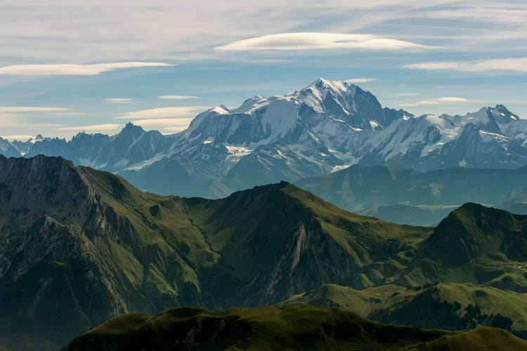 Mont Blanc As Seen From The Summit Of La Tournette, Talloires, Haute-Savoie, Auvergne-Rhone-Alpes, France