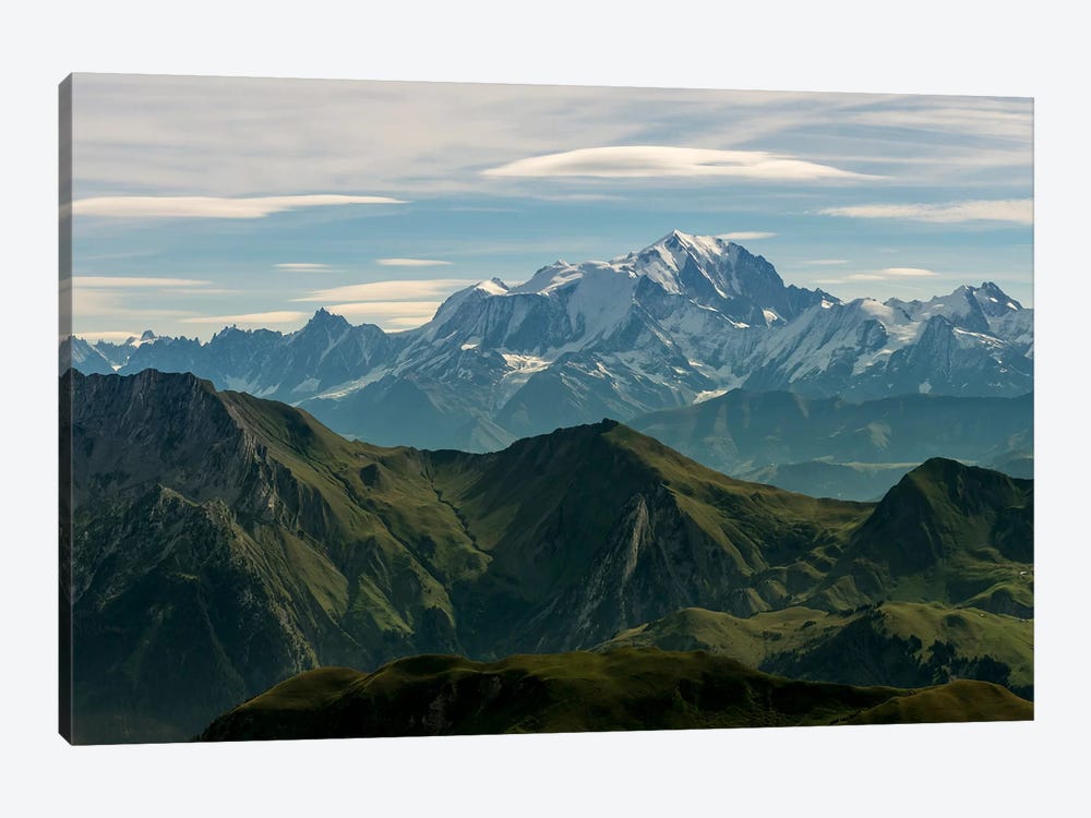 Mont Blanc As Seen From The Summit Of La Tournette, Talloires, Haute-Savoie, Auvergne-Rhone-Alpes, France by Alex Buisse 1-piece Canvas Print