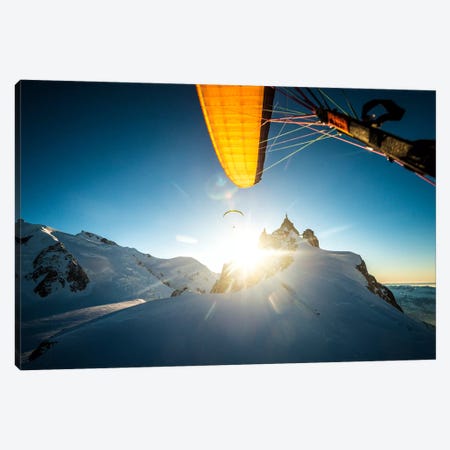 Sunset Flight I, Midi-Plan Ridge, Chamonix, Haute-Savoie, Auvergne-Rhone-Alpes, France Canvas Print #ALX40} by Alex Buisse Canvas Print