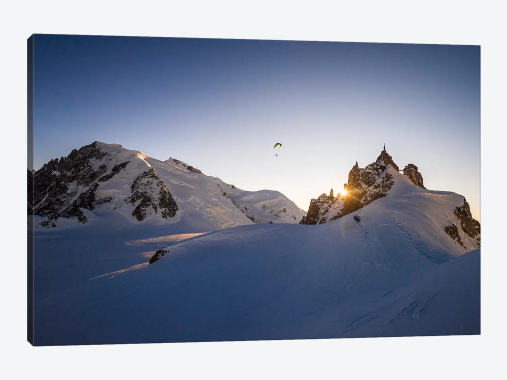 Sunset Flight III, Midi-Plan Ridge, Chamonix, Haute-Savoie, Auvergne-Rhone-Alpes, France by Alex Buisse 1-piece Canvas Art Print