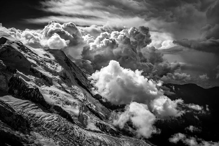 View Of Glacier des Bossons From Aiguille du Midi, Chamonix, France