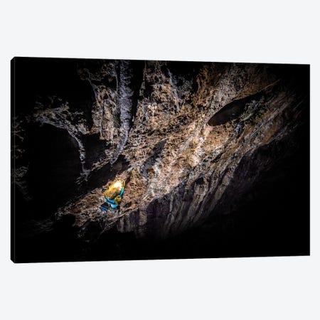 A Climber At Night In Arco, Trentino, Italy Canvas Print #ALX51} by Alex Buisse Canvas Artwork