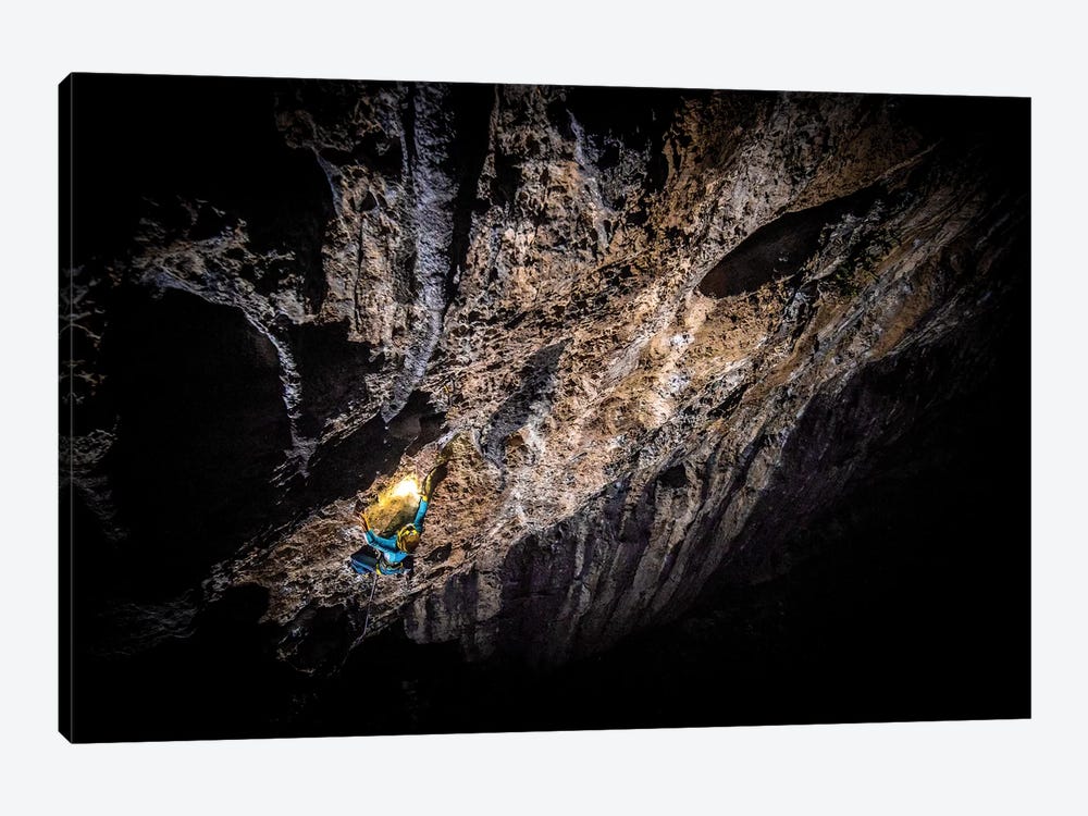 A Climber At Night In Arco, Trentino, Italy by Alex Buisse 1-piece Canvas Art Print