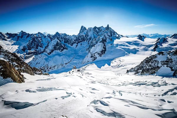 Alex Buisse: Aerial View Of Vallée Blanche And Grandes Jorasses, Chamonix, France by Alex Buisse