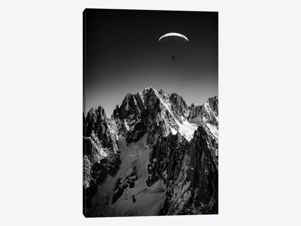A Paraglider Above Vallée Blanche, Chamonix, France - II by Alex Buisse 1-piece Art Print