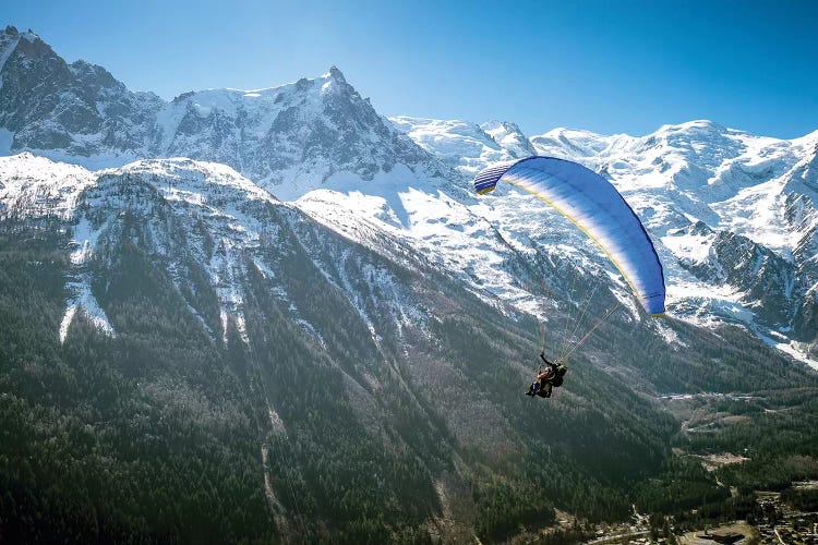 A Paraglider Above The Chamonix Valley, France - I