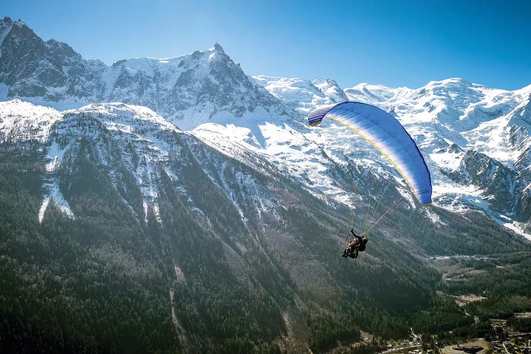 A Paraglider Above The Chamonix Valley, France - I by Alex Buisse wall art