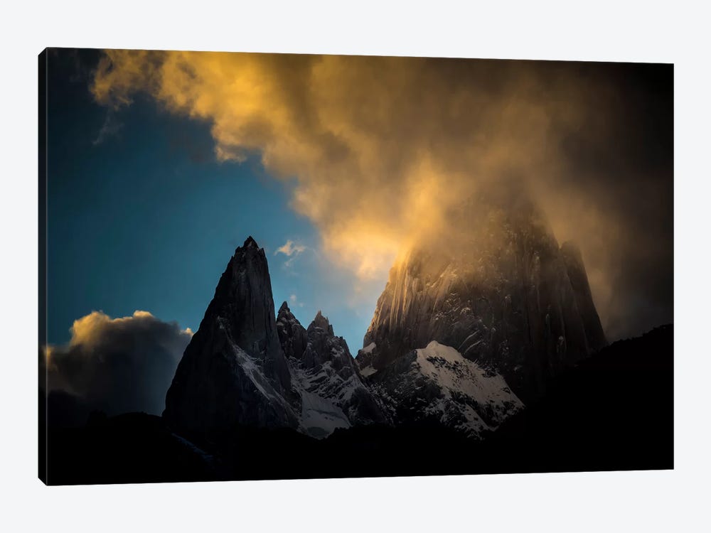 Aguja Poincenot & Cerro Fitz Roy, Patagonia, Argentina by Alex Buisse 1-piece Canvas Print
