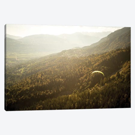 A Paraglider Above The Chamonix Valley, France - II Canvas Print #ALX70} by Alex Buisse Canvas Art