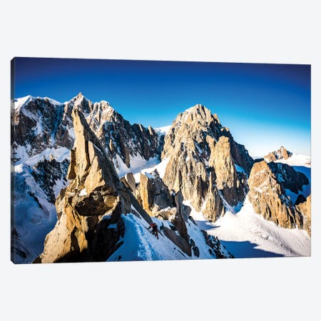 A Climber On The North Face Of Tour Ronde, Chamonix, France - II Canvas Print #ALX73} by Alex Buisse Canvas Wall Art