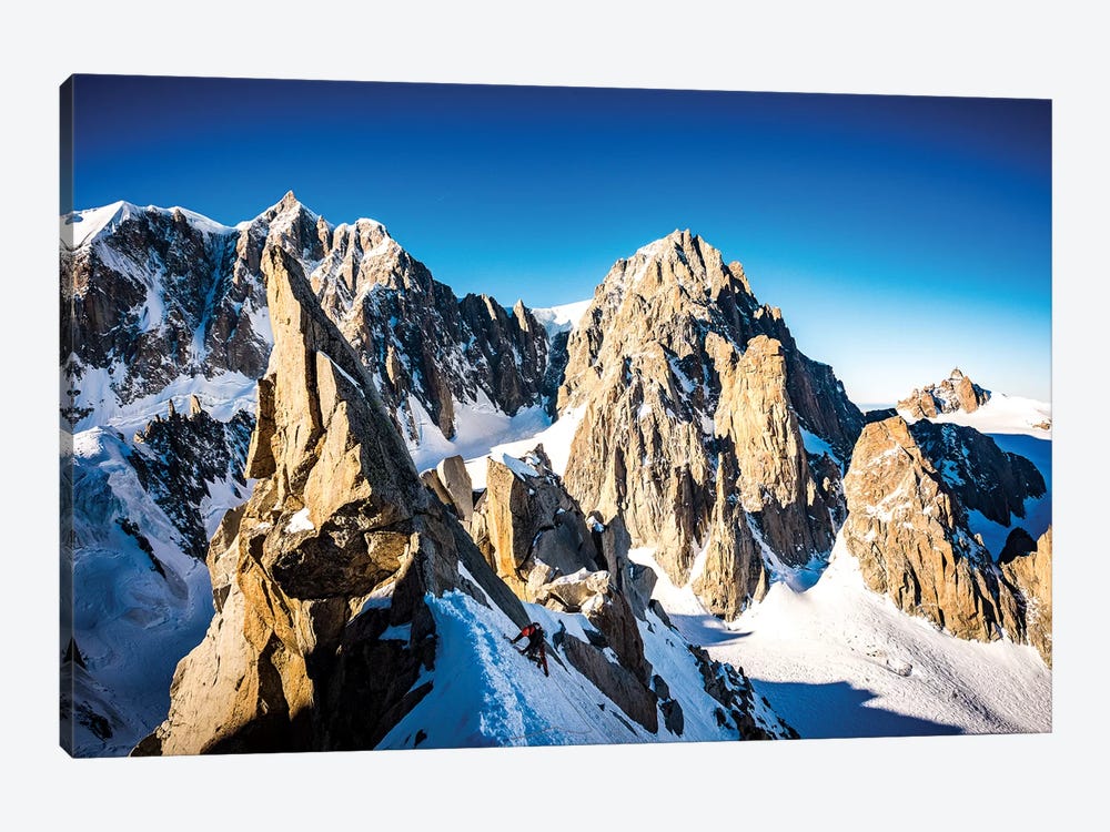 A Climber On The North Face Of Tour Ronde, Chamonix, France - II by Alex Buisse 1-piece Art Print