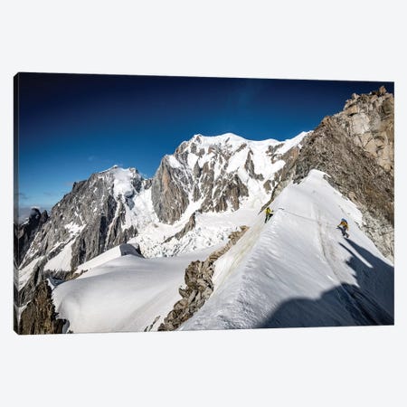 A Climber On The East Face Of Tour Ronde, Chamonix, France Canvas Print #ALX74} by Alex Buisse Canvas Art Print