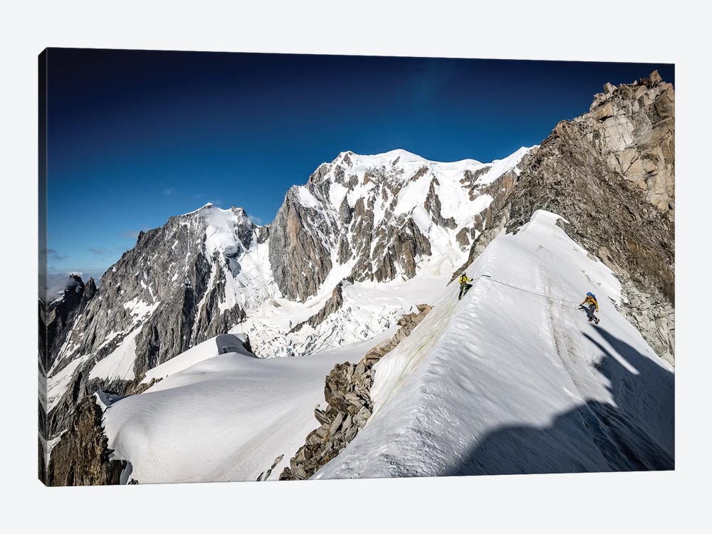 A Climber On The East Face Of Tour Ronde, Chamonix, France by Alex Buisse 1-piece Canvas Artwork