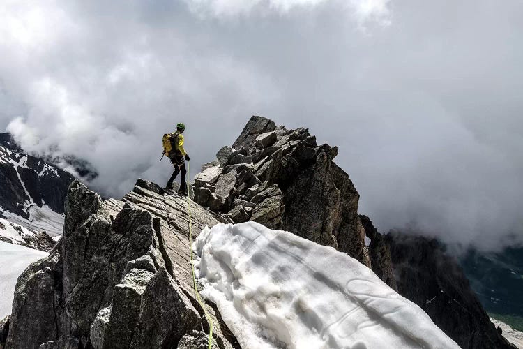 A Climber On Tour Ronde, Chamonix, France - III by Alex Buisse wall art