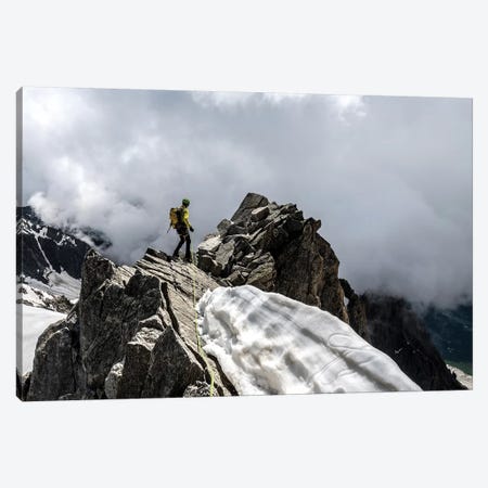 A Climber On Tour Ronde, Chamonix, France - III Canvas Print #ALX77} by Alex Buisse Canvas Print
