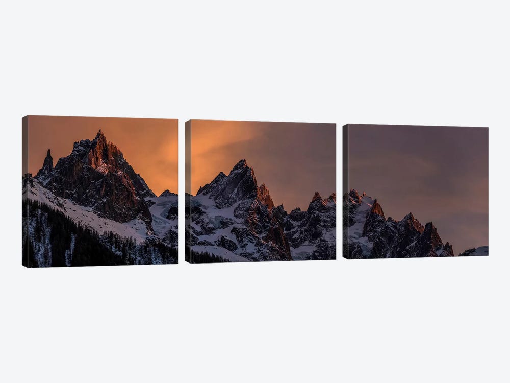 Aiguilles de Chamonix In The French Alps, Haute Savoie, France by Alex Buisse 3-piece Canvas Artwork