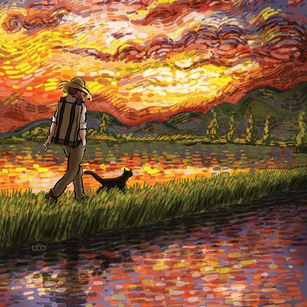 All Things Van Gogh: Green Line by Alireza Karimi Moghaddam