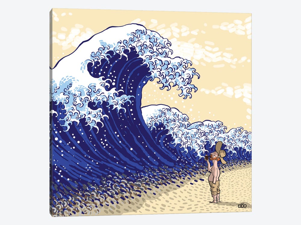 Japanese Waves by Alireza Karimi Moghaddam 1-piece Canvas Art Print
