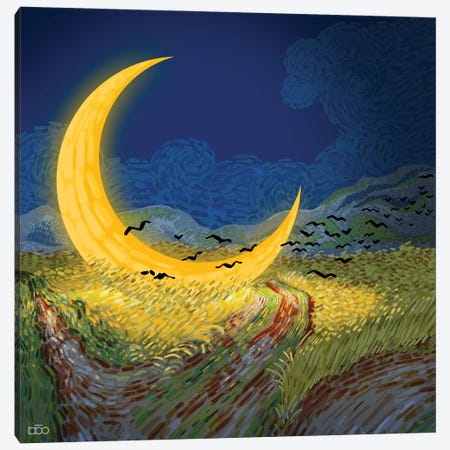 A Moon In The Last Night Canvas Print #ALZ1} by Alireza Karimi Moghaddam Art Print