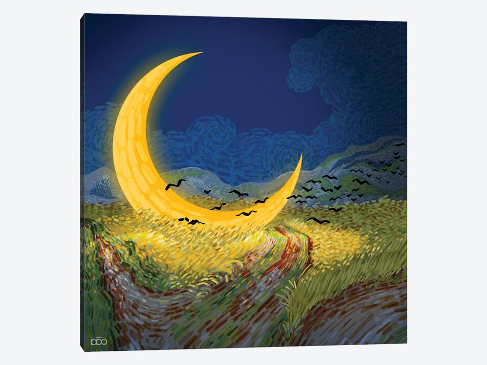 A Moon In The Last Night by Alireza Karimi Moghaddam 1-piece Canvas Wall Art