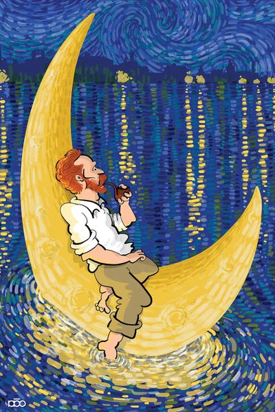 Van Gogh & Friends: Moon Ride by Alireza Karimi Moghaddam