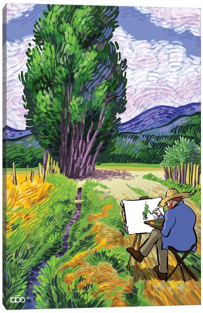 Painter In Nature Canvas Art Print - Van Gogh & Friends