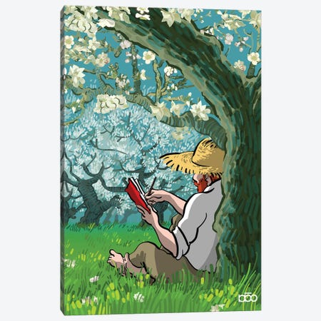 Almond Blossoms Canvas Print #ALZ2} by Alireza Karimi Moghaddam Art Print