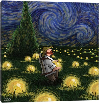 Starry Cristal Ball Canvas Art Print - Van Gogh & Friends