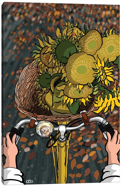 Sunflower Souvenir Canvas Art Print - Van Gogh's Sunflowers Collection