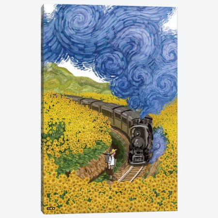 Sunflower Station Canvas Print #ALZ35} by Alireza Karimi Moghaddam Canvas Print