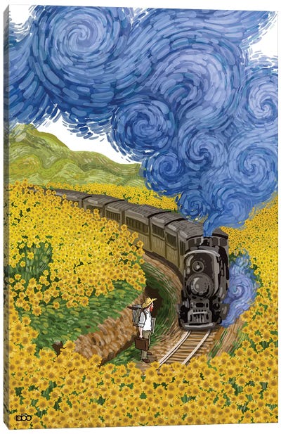Sunflower Station Canvas Art Print - Painter & Artist Art
