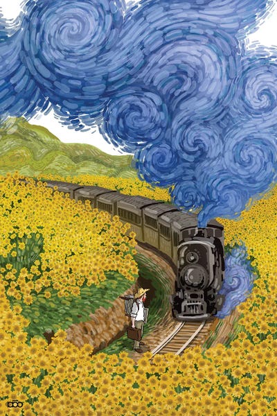 Van Gogh's Sunflowers Collection: Sunflower Station by Alireza Karimi Moghaddam